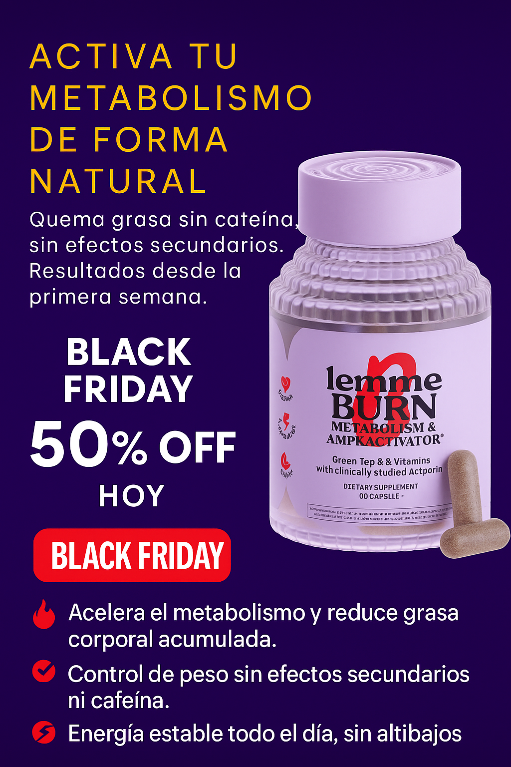 Lemme Burn - Reactivá tu metabolismo y elimina grasa rebelde en 21 dias